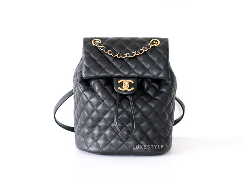 CHANEL 17K Small Urban Spirit Quilted Calfskin Light Gold Hardware
